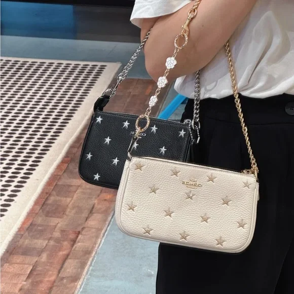 NWT！COACH NOLITA 19 WITH STAR PRINT (COACH CW409) GOLD/CHALK MULTI